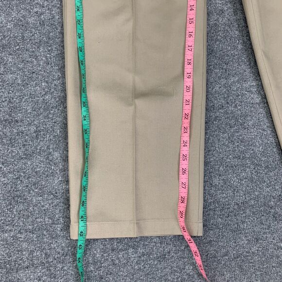 Haggar Pants Mens 38 Classic Fit Pleated Belted Straight Flat Front Non Iron New - Picture 7 of 12